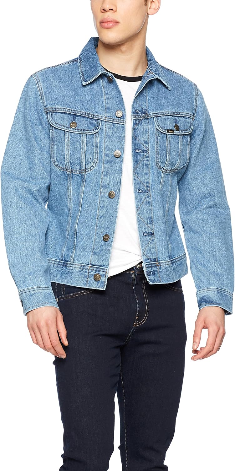 lee 男式修身 rider 牛仔夹克